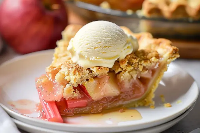 apple rhubarb pie