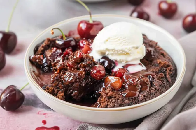 chocolate cherry dump cake