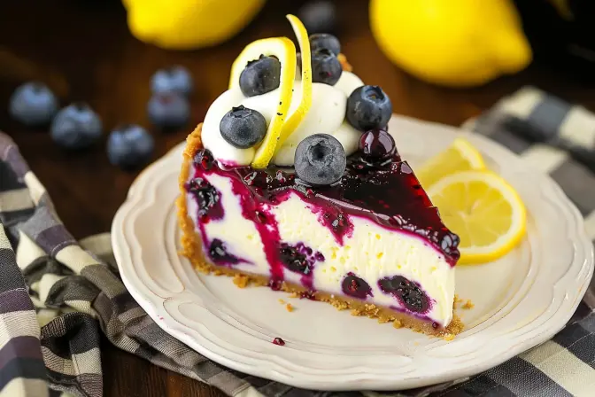 lemon blueberry cheesecake