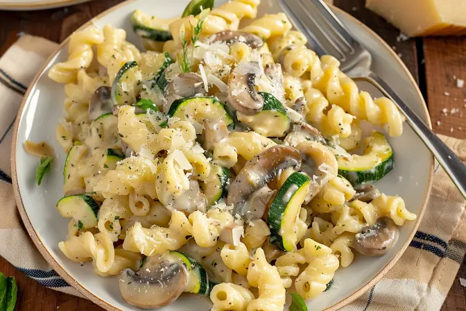 mushroom zucchini pasta