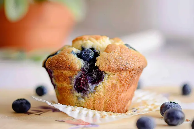 sourdough blueberry muffins