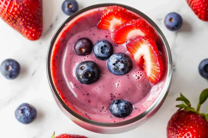 strawberry blueberry smoothie