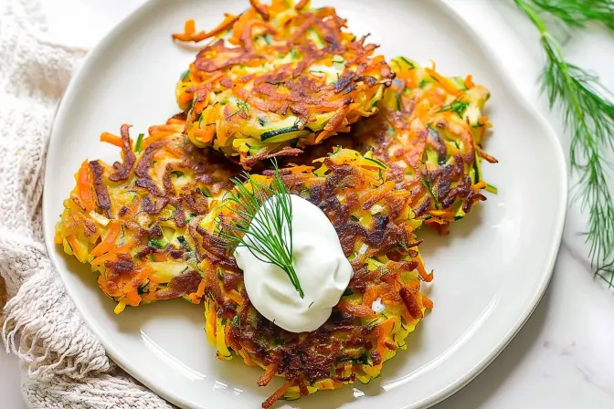 zucchini carrot fritters