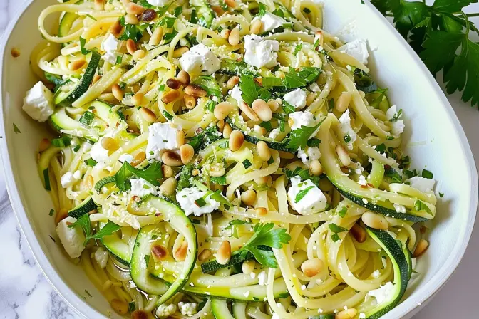 zucchini feta pasta