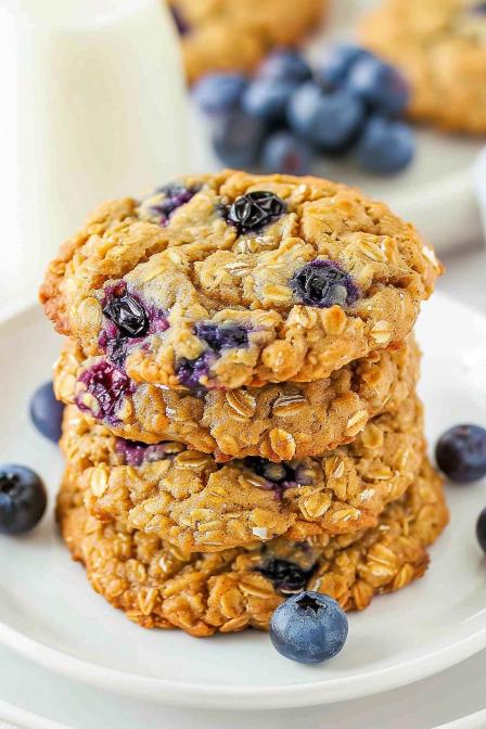 blueberry oatmeal cookies