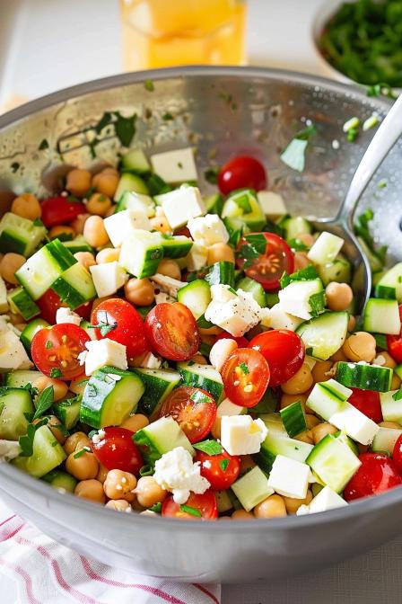 cucumber chickpea salad