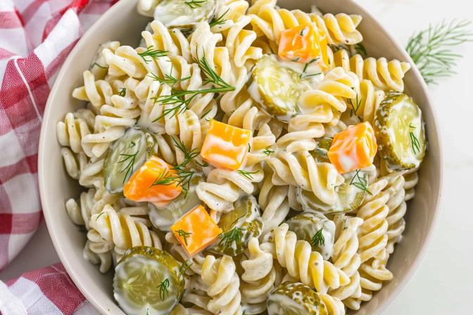 dill pickle pasta salad