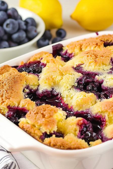 lemon blueberry dump cake