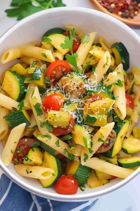 pasta with zucchini and tomatoes