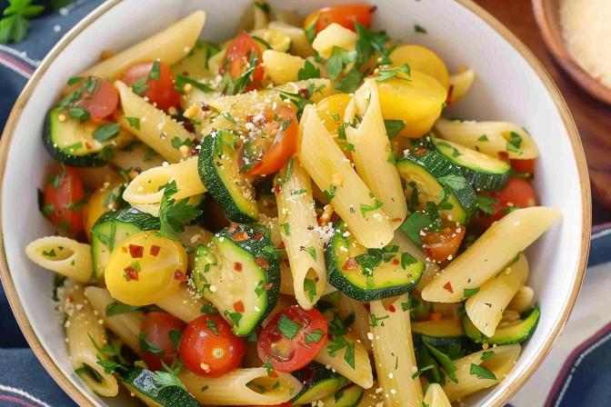 pasta with zucchini and tomatoes
