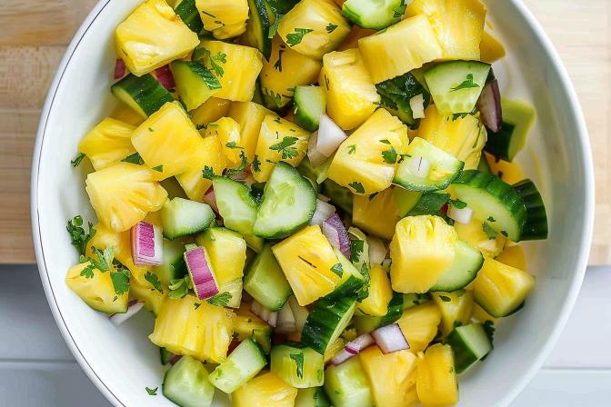 pineapple cucumber salad